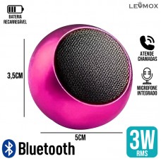 Mini Caixa de Som Bluetooth LES-M3 Lehmox - Pink